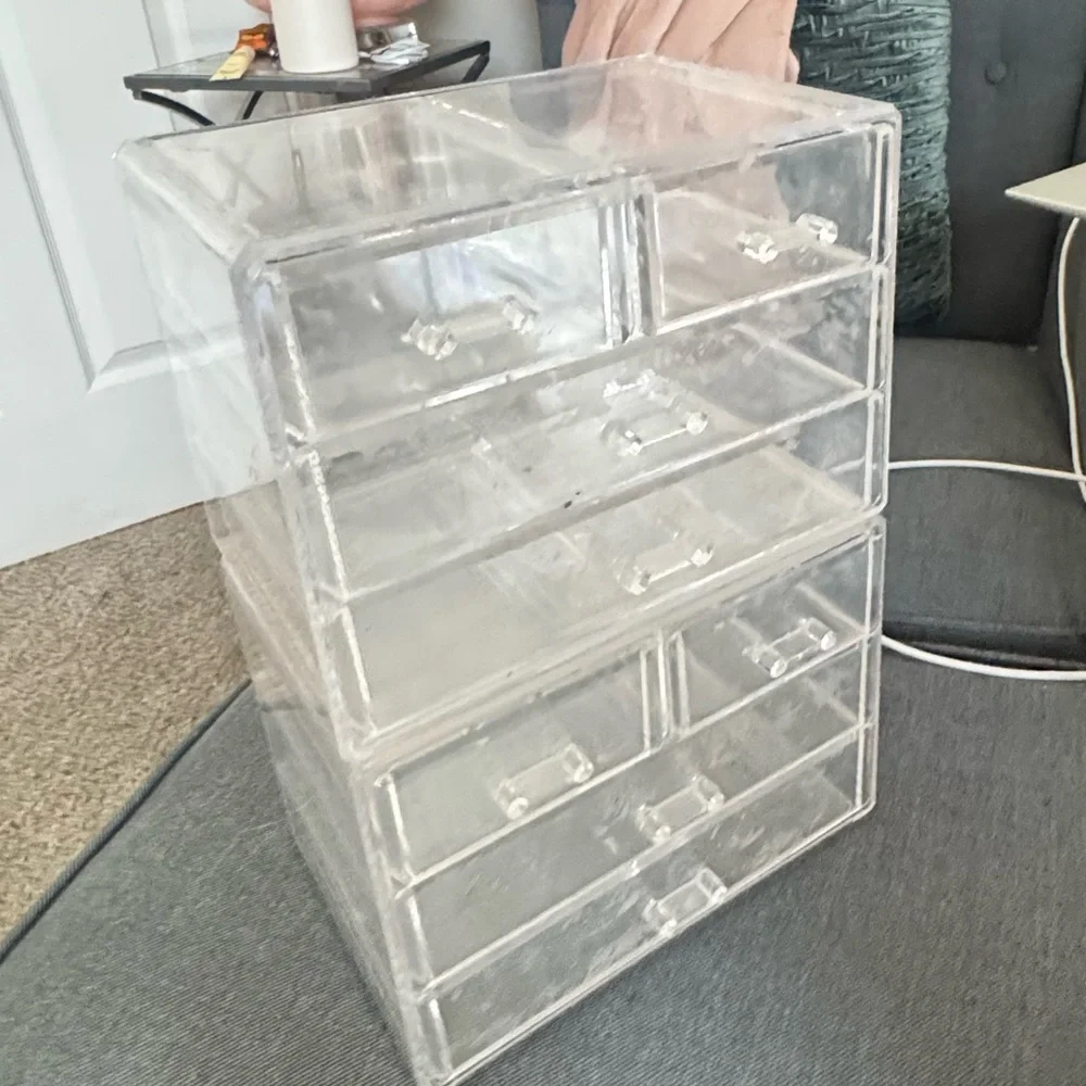 Clear Acrylic Drawer Organizer makeup or jewelry